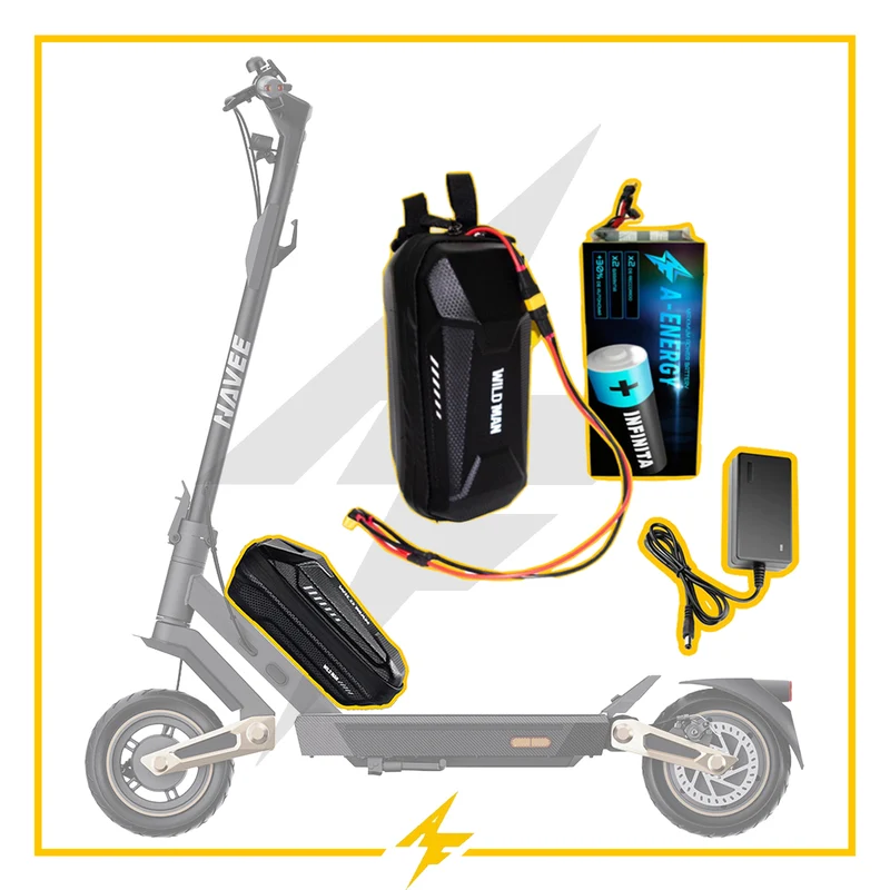 Batería de autonomía conmutada 48V para patinete eléctrico NAVEE Performance ST3 Pro - Instalación fácil y autonomía superior con AF SCOOTERS