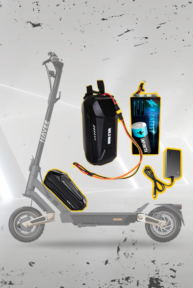 Batería de autonomía conmutada 48V para patinete eléctrico NAVEE Performance ST3 Pro - Instalación fácil y autonomía superior con AF SCOOTERS