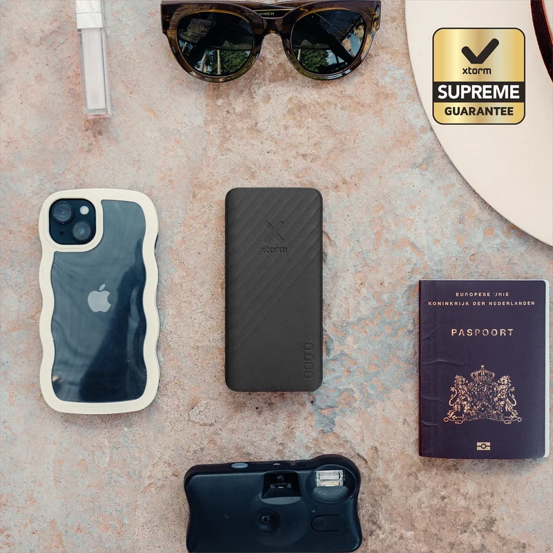 Batería externa de 20.000 mAh Go2 de Xtorm - Negro