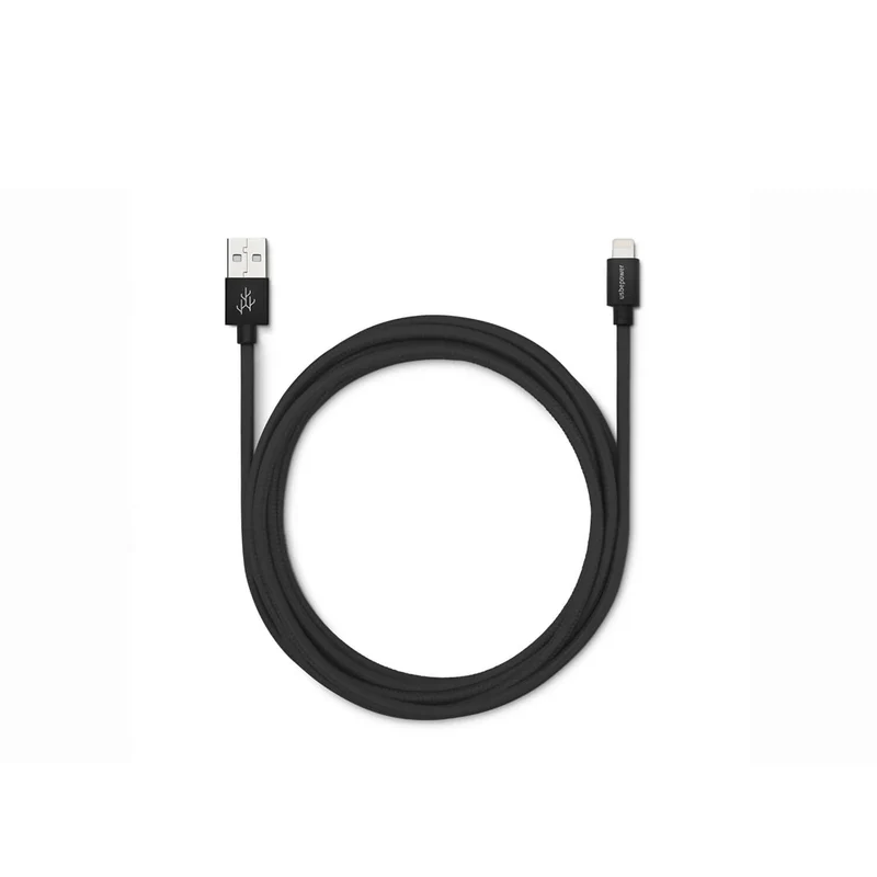 Cable de carga lightning a USB-A Cosmo de UsbePower - Negro