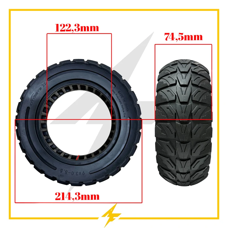 Rueda maciza 9×3-5,5 para patinete eléctrico Kukirin G2 Pro - Adiós pinchazos, hola aventuras sin límites!