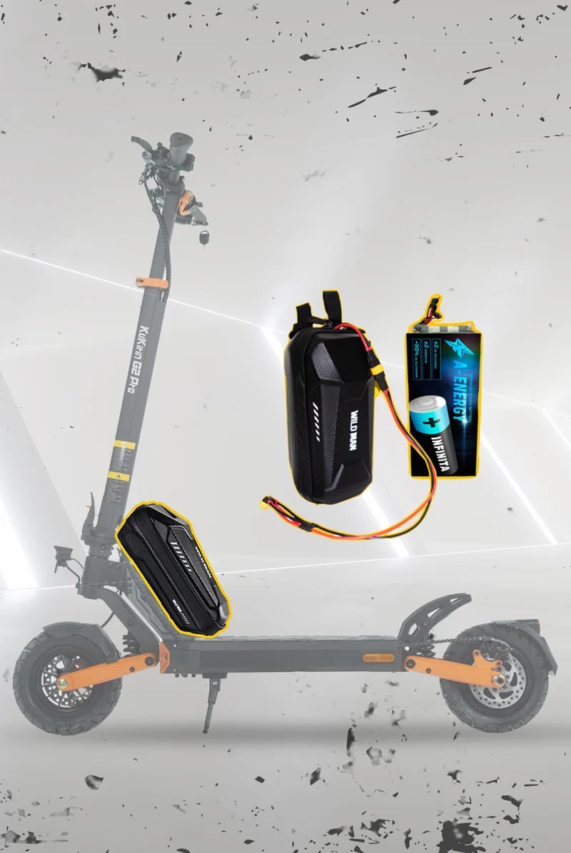 Batería externa de autonomía 48V para patinete eléctrico Kukirin G2 Pro Homologado - Instalación fácil y autonomía superior con AF SCOOTERS