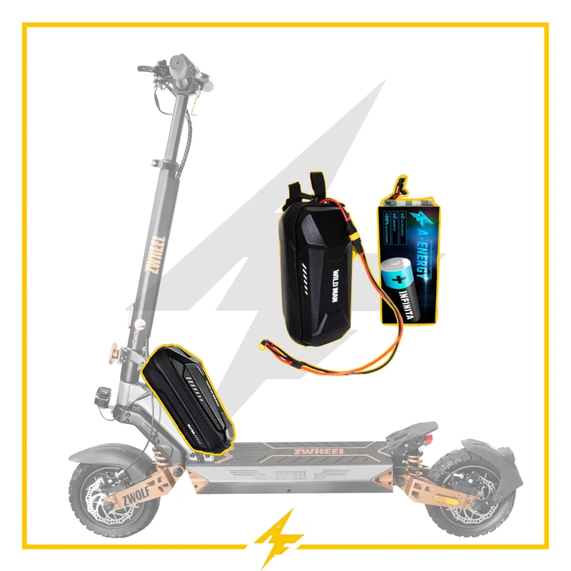 Batería externa de autonomía 48V para patinete eléctrico Zwheel ZWolf DUO - Instalación fácil y autonomía superior con AF SCOOTERS