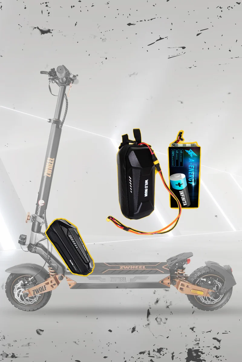 Batería externa de autonomía 48V para patinete eléctrico Zwheel ZWolf DUO - Instalación fácil y autonomía superior con AF SCOOTERS