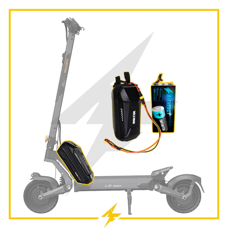 Batería externa de autonomía 48V para patinete eléctrico Ausom L2 / Max / Dual Motor - Instalación fácil y autonomía superior con AF SCOOTERS