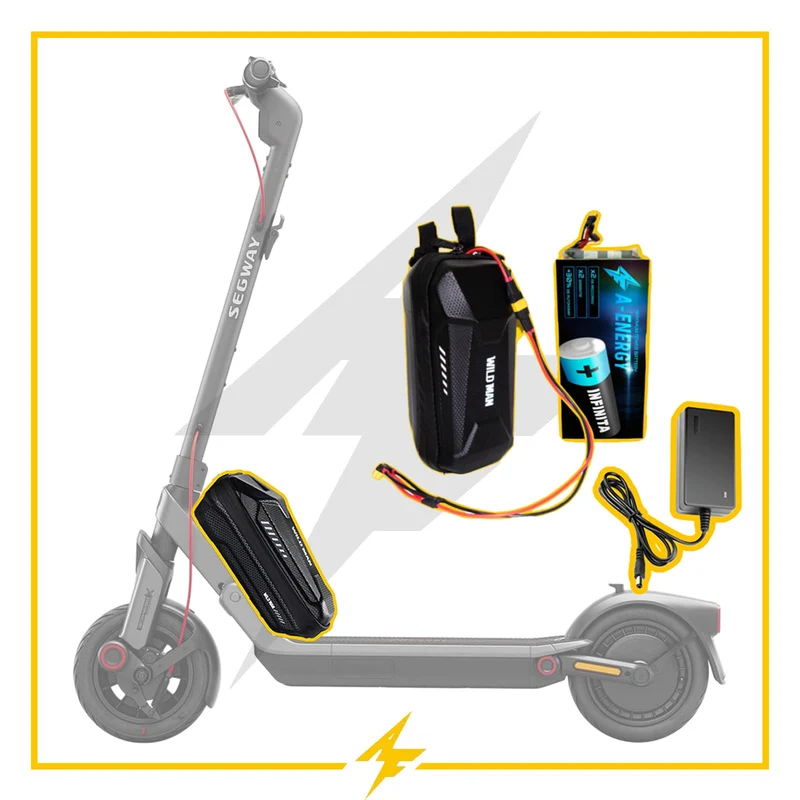 Batería de autonomía conmutada 36V para patinete eléctrico Ninebot Segway E3 Pro - Instalación fácil y autonomía superior con AF SCOOTERS