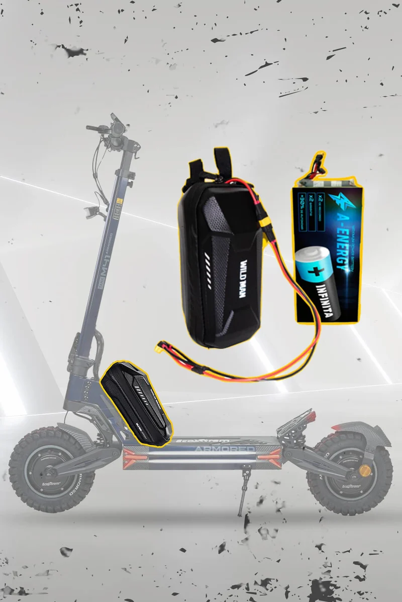 Batería externa de autonomía 60V para patinete eléctrico Ecoxtrem M41 Armored - Instalación fácil y autonomía superior con AF SCOOTERS