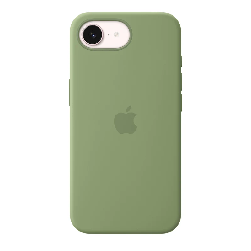 Funda de silicona con MagSafe para el iPhone 17e - Musgo claro
