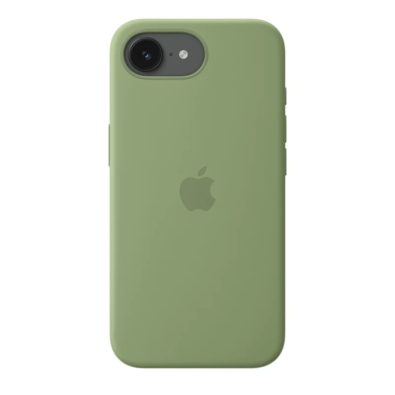 Funda de silicona con MagSafe para el iPhone 17e - Musgo claro