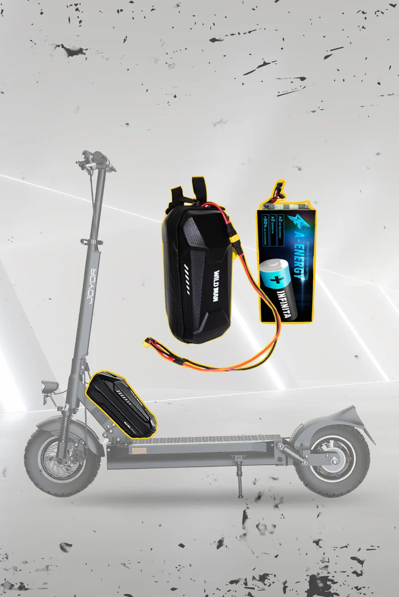 Batería externa de autonomía 48V para patinete eléctrico Joyor Y8-S - Instalación fácil y autonomía superior con AF SCOOTERS