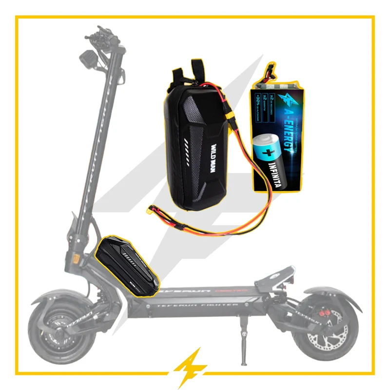 Batería externa de autonomía 60V para patinete eléctrico Teverun Fighter ELEVEN - Instalación fácil y autonomía superior