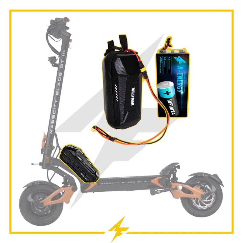 Batería externa de autonomía 52V para patinete eléctrico Teverun BLADE GT II - Instalación fácil y autonomía superior con AF SCOOTERS