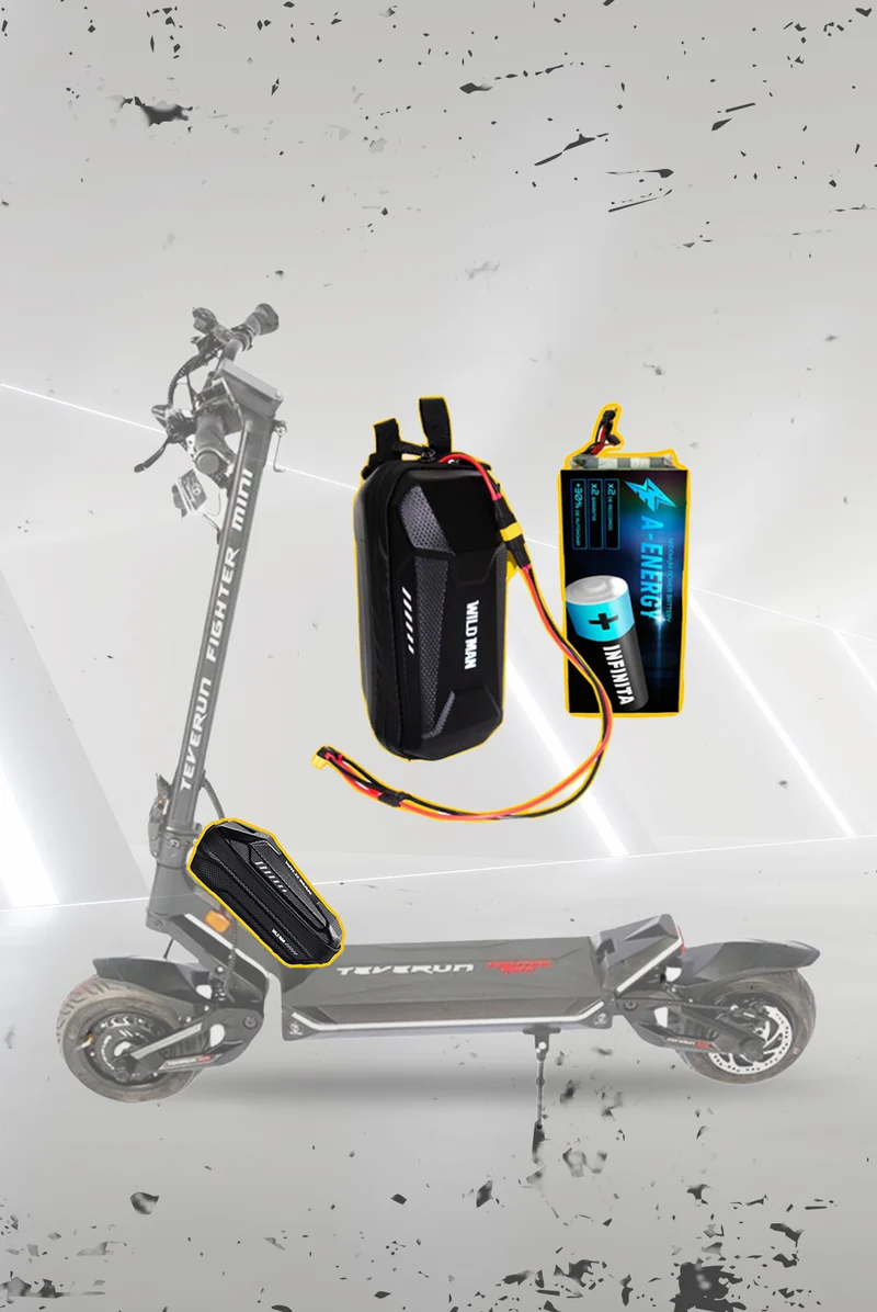 Batería externa de autonomía 60V para patinete eléctrico Teverun Fighter Mini Pro - Instalación fácil y autonomía superior