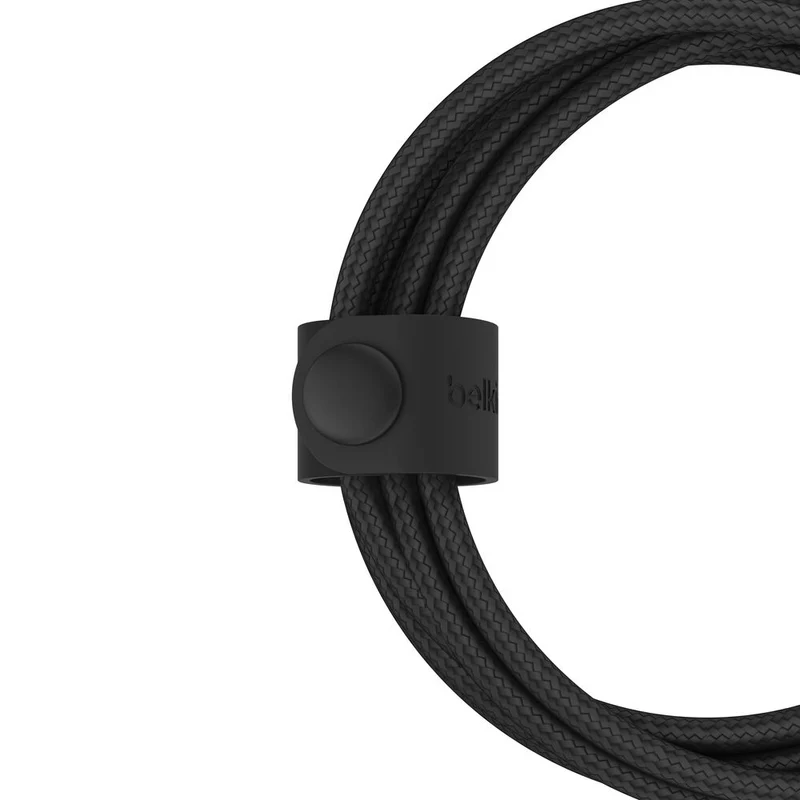 Cable 2 en 1 BOOST↑CHARGE con conectores USB-C y Lightning (1,5 m) de Belkin - Negro