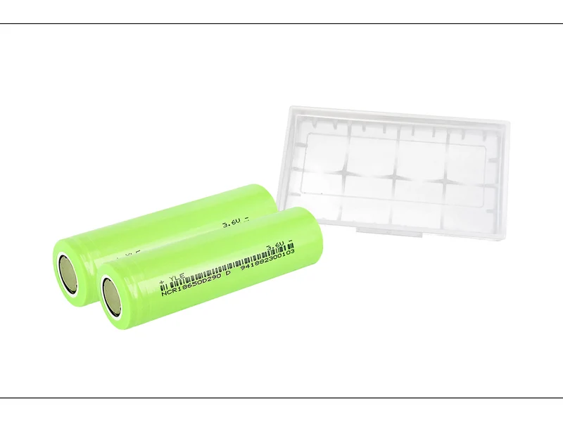 2x 2900mAh 18650 wiederaufladbare Batteriezellen