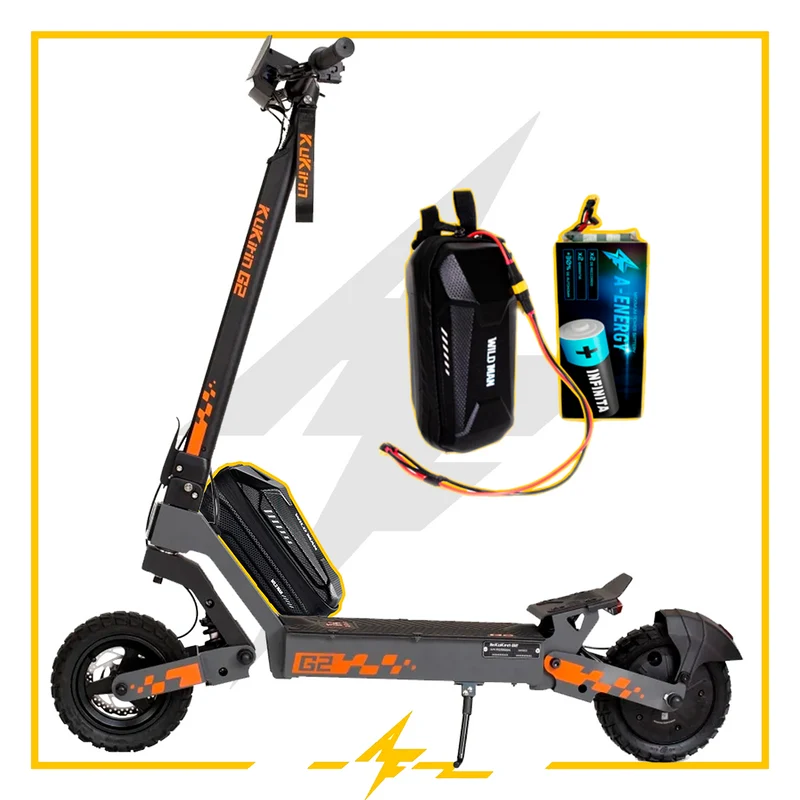Batería externa de autonomía 48V para patinete eléctrico Kukirin G2 – Instalación fácil y autonomía superior con AF SCOOTERS