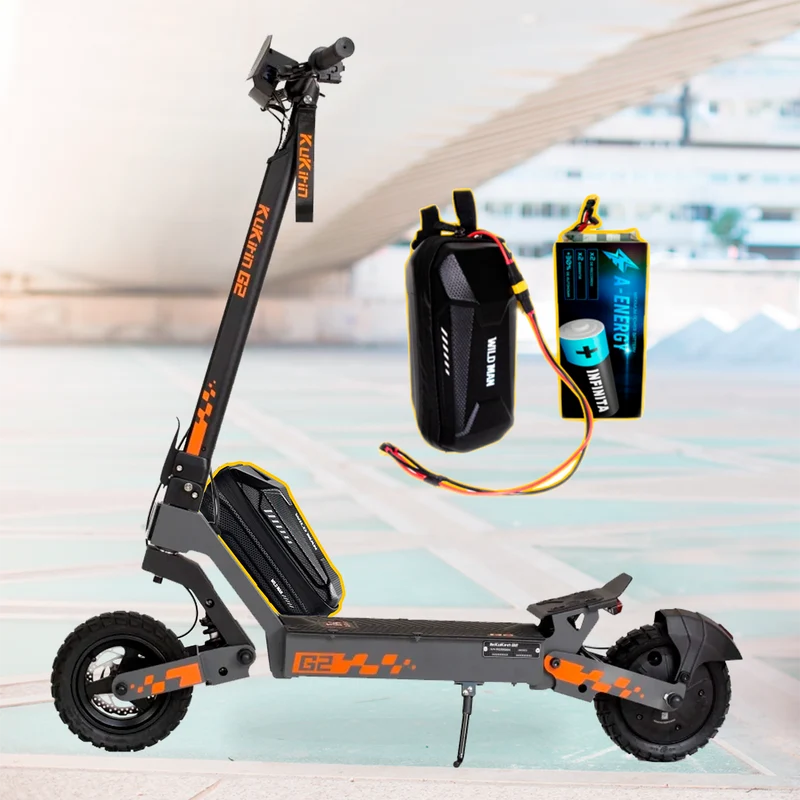 Batería externa de autonomía 48V para patinete eléctrico Kukirin G2 – Instalación fácil y autonomía superior con AF SCOOTERS