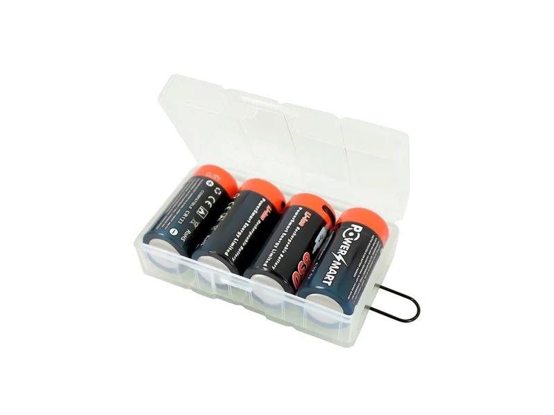 USB CR123 Lithium-Ionen-Akku, 4er-Pack, 3,6 V, 850 mAh, mit Typ-C-Anschluss