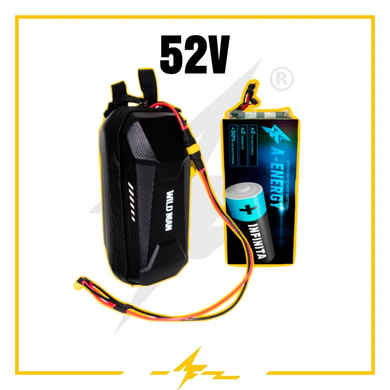 Batería externa de autonomía 52V para patinetes eléctricos Plug & Play: Instalación fácil superior