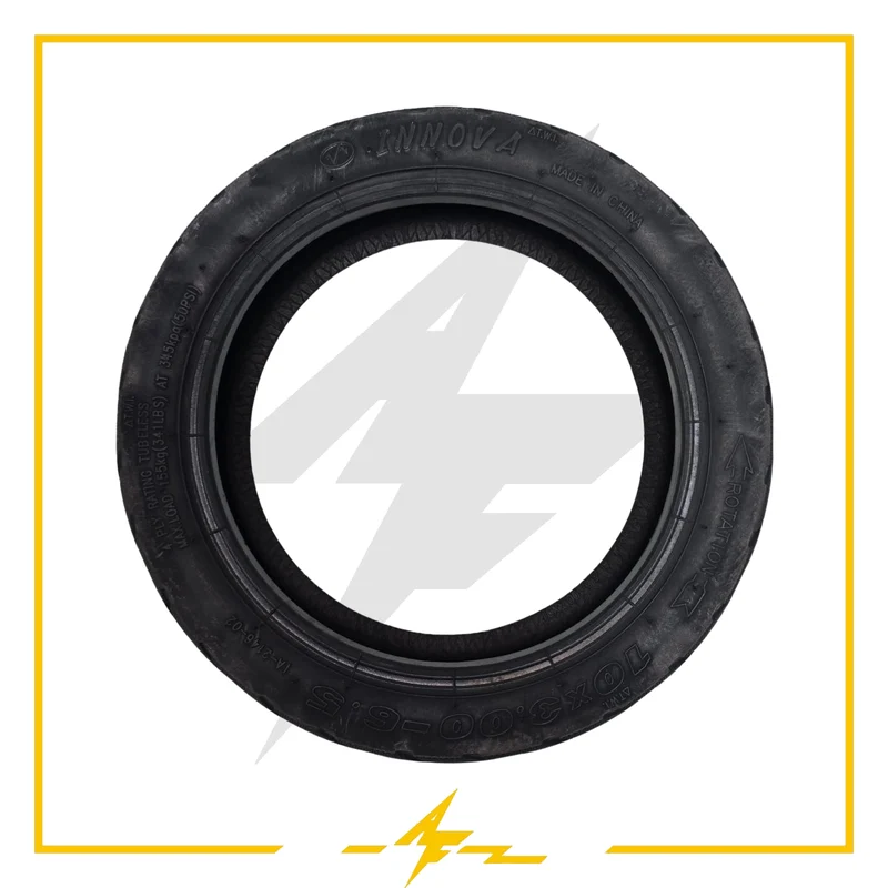 Cubierta rueda neumática para patinete eléctrico 10x3-6,5 Tubeless Innova: ¡Rueda sin preocupaciones!