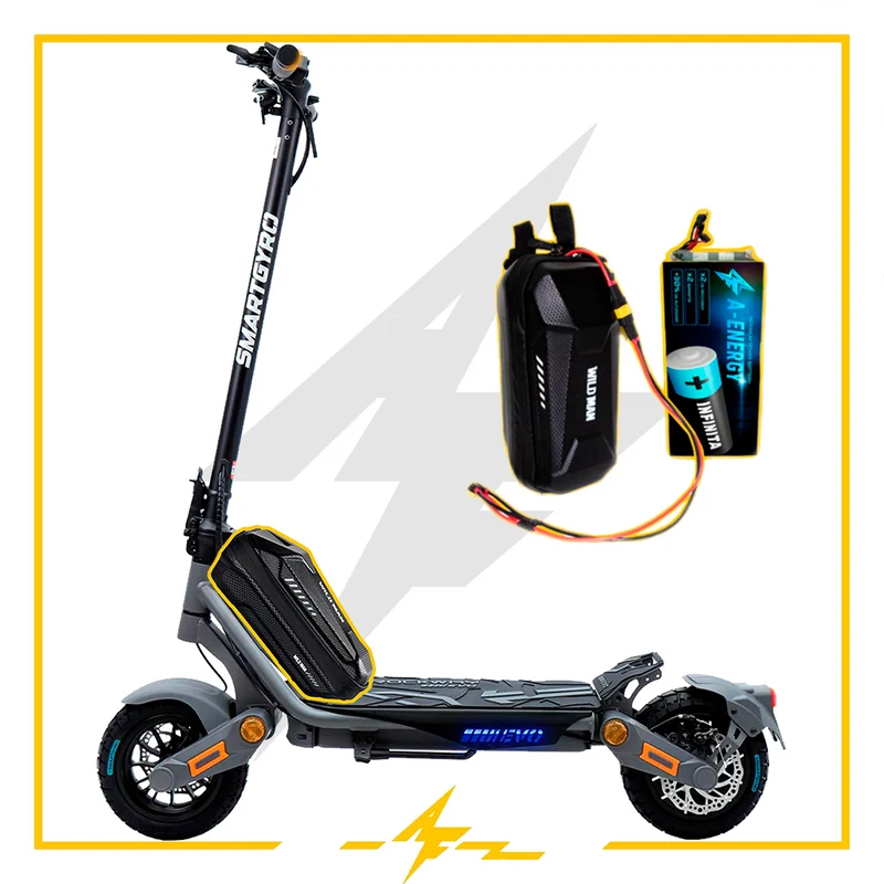 Batería externa de autonomía 48V para patinete eléctrico Smartgyro Rockway evo – Instalación fácil y autonomía superior con AF SCOOTERS