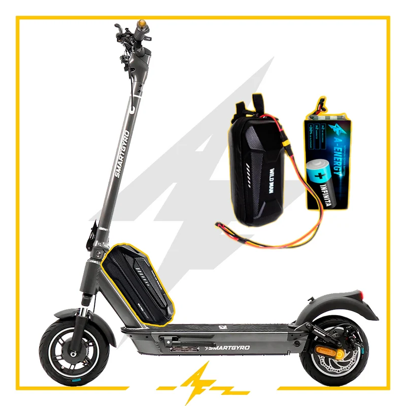 Batería externa de autonomía 48V para patinete eléctrico Smartgyro K2 – Instalación fácil y autonomía superior con AF SCOOTERS