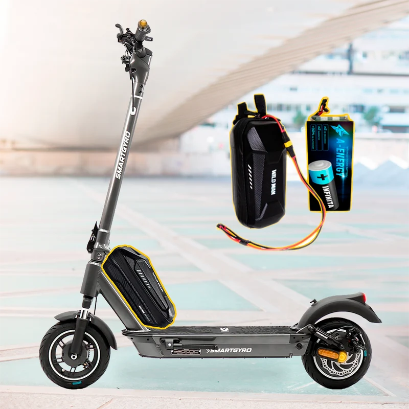 Batería externa de autonomía 48V para patinete eléctrico Smartgyro K2 – Instalación fácil y autonomía superior con AF SCOOTERS