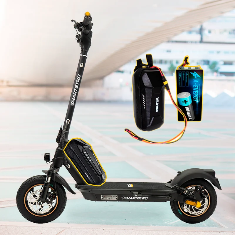 Batería externa de autonomía 48V para patinete eléctrico Smartgyro K2 PRO XL – Instalación fácil y autonomía superior con AF SCOOTERS