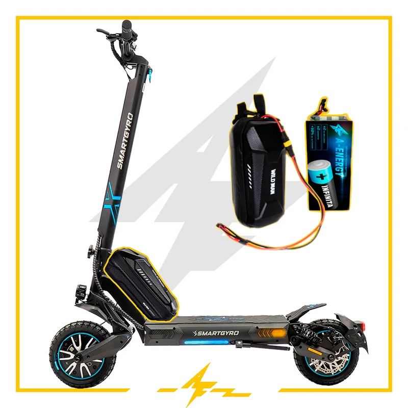 Batería externa de autonomía 48V para patinete eléctrico Smartgyro Crossover dual max 2 – Instalación fácil y autonomía superior con AF SCOOTERS