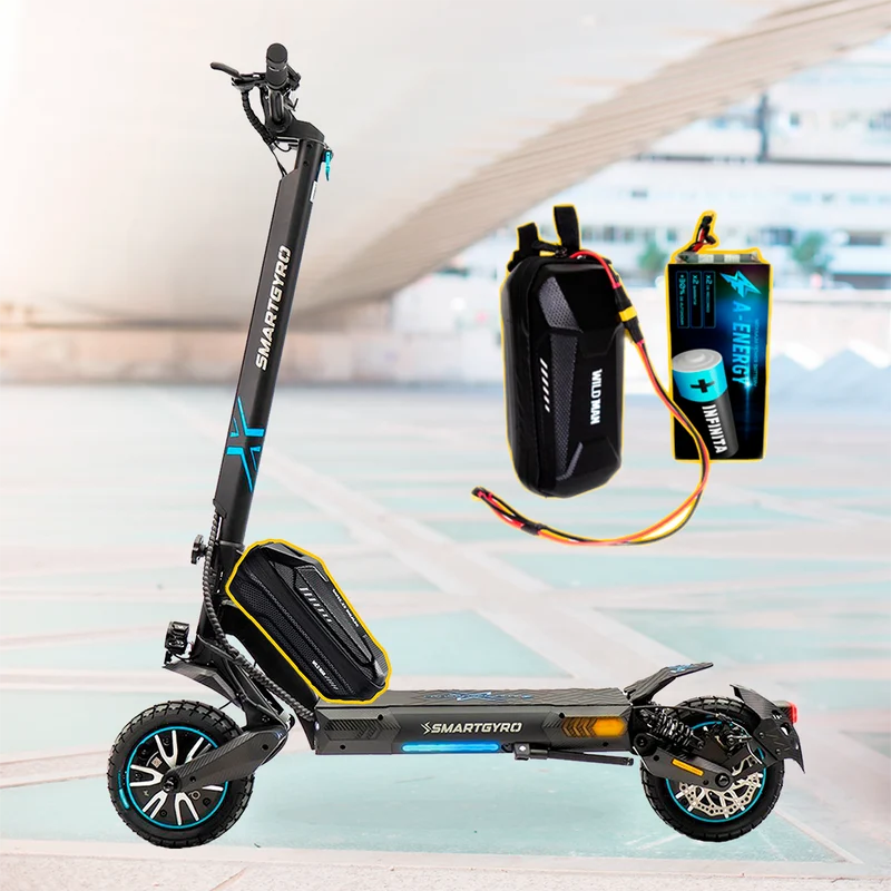 Batería externa de autonomía 48V para patinete eléctrico Smartgyro Crossover dual max 2 – Instalación fácil y autonomía superior con AF SCOOTERS