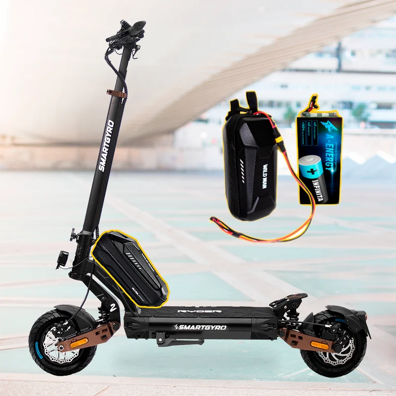 Batería externa de autonomía 48V para patinete eléctrico Smartgyro Ryder 2 – Instalación fácil y autonomía superior con AF SCOOTERS