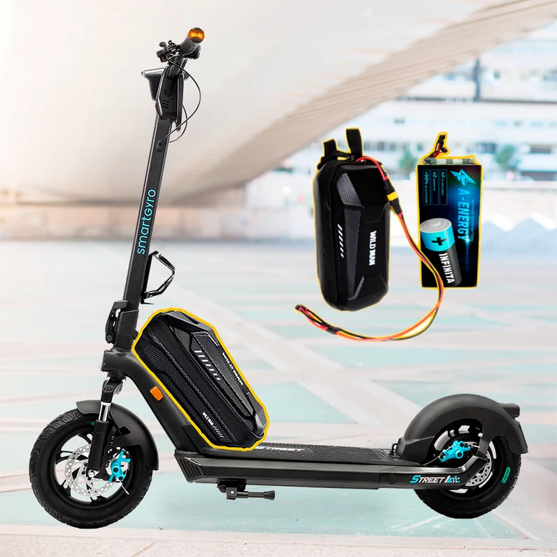 Batería externa de autonomía 48V para patinete eléctrico Smartgyro Street – Instalación fácil y autonomía superior con AF SCOOTERS