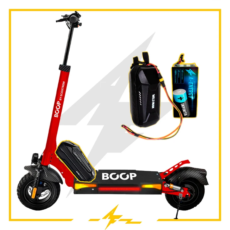 Batería externa de autonomía 48V para patinete eléctrico Ecoxtrem Boop – Instalación fácil y autonomía superior con AF SCOOTERS