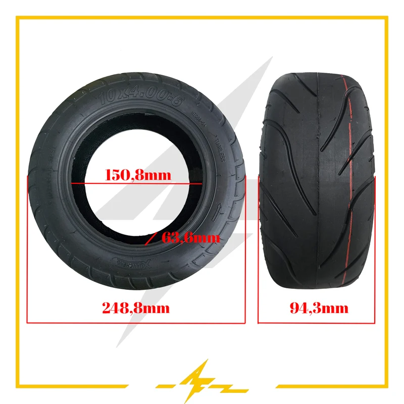 Cubierta rueda neumática para patinete eléctrico Xuancheng Cityroad 10x4.00-6 - ¡Transforma tu patinete eléctrico en una bestia del terreno!
