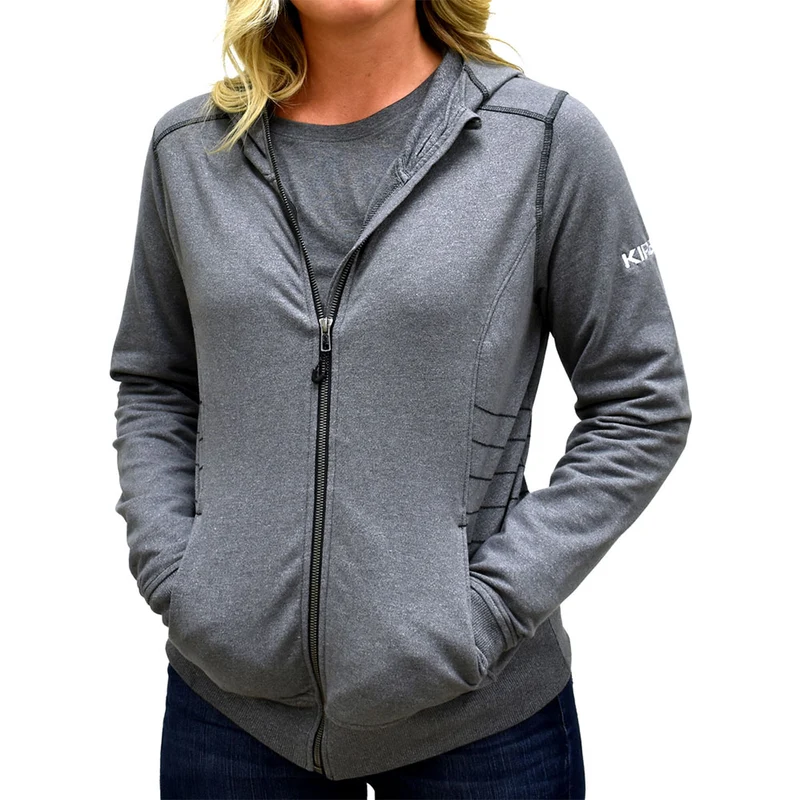 Ladies Gray Kirby Zip Up