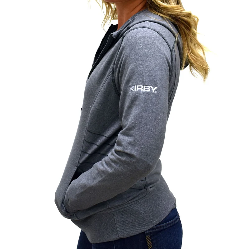 Ladies Gray Kirby Zip Up