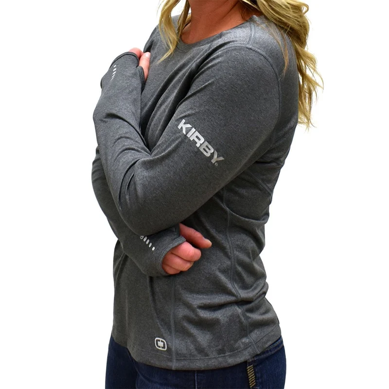 Ladies Gray Kirby Athletic Shirt