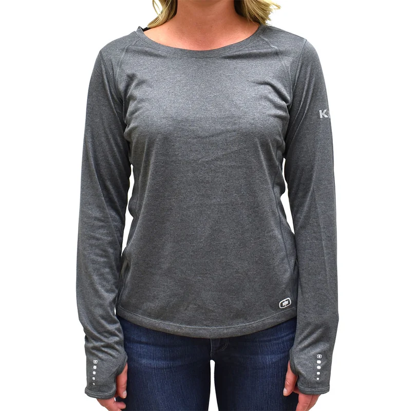Ladies Gray Kirby Athletic Shirt