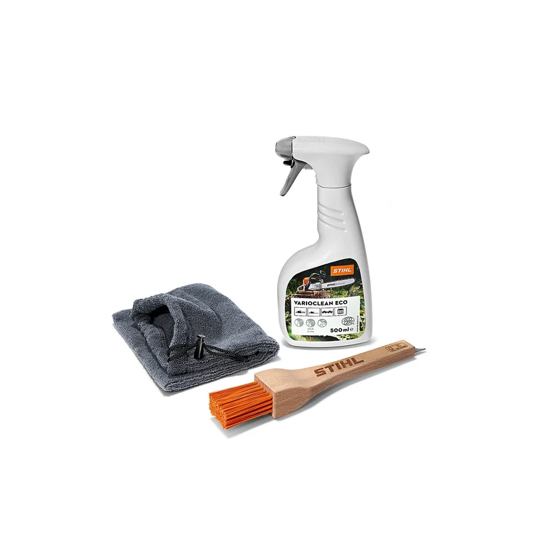 Care and Clean kit MS Plus (Varioclean Eco 500 ml + cepillo limpiador de ranuras + Bolsa de lavado) STIHL