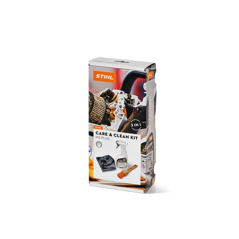 Care and Clean kit MS Plus (Varioclean Eco 500 ml + cepillo limpiador de ranuras + Bolsa de lavado) STIHL