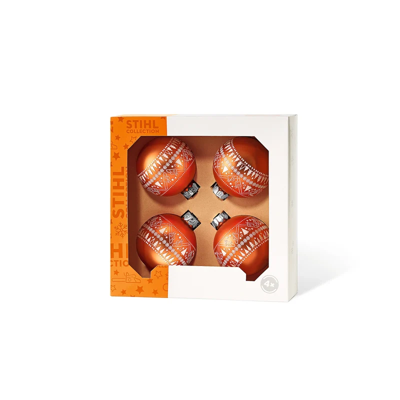Set 4 bolas de Navidad para el árbol STIHL