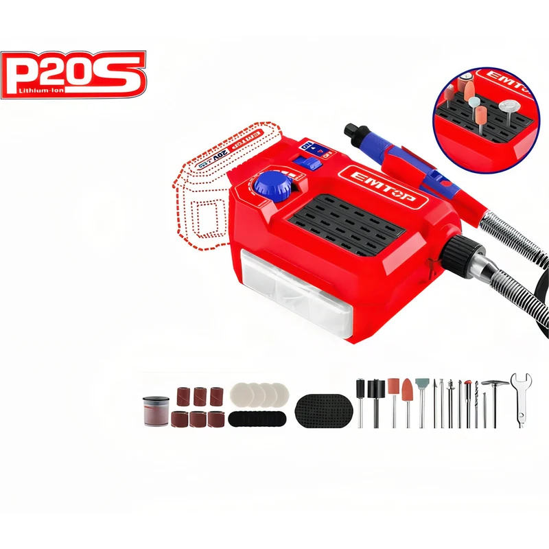 MultiTool P20S Precision - Rectificadora Inalámbrica de Matrices con 40 Accesorios