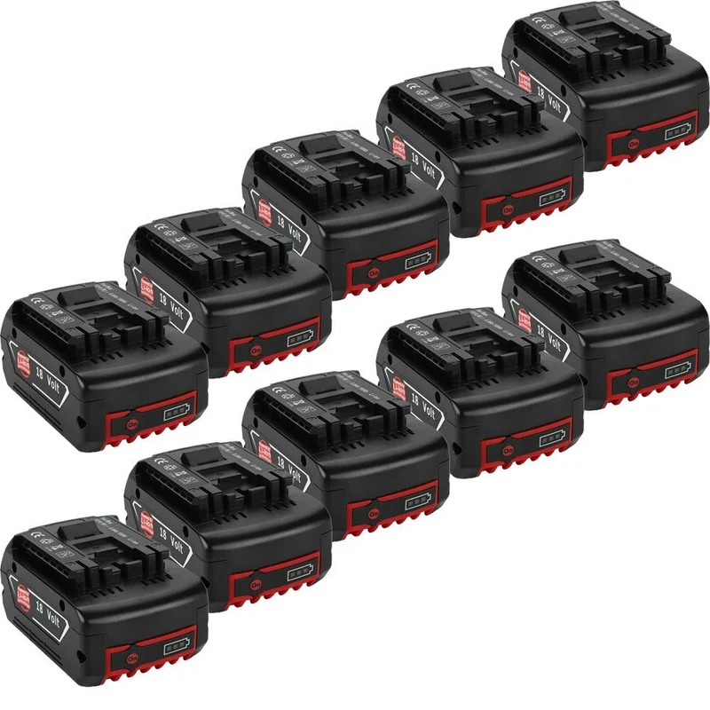 18V 5.5Ah 10 Stück Für Bosch BAT610G Li-ion Akku Ersatz mit LED /Kompatibel mit BAT609 BAT610G BAT618G BAT620 BAT621