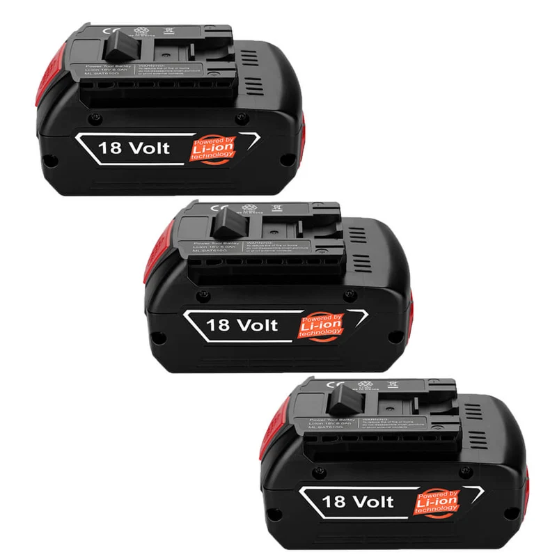 18V 5.5Ah 3 Stück Für Bosch BAT610G Li-ion Akku Ersatz mit LED /Kompatibel mit BAT609 BAT610G BAT618G BAT620 BAT621