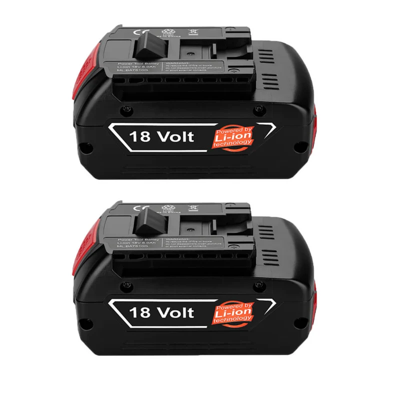 18V 5.5Ah 2 Stück Für Bosch BAT610G Li-ion Akku Ersatz mit LED /Kompatibel mit BAT609 BAT610G BAT618G BAT620 BAT621