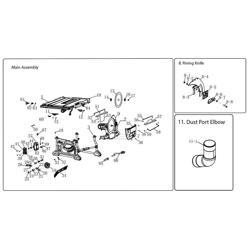 Evolution R10TS / R10TBLX Spare Parts (Section 3)