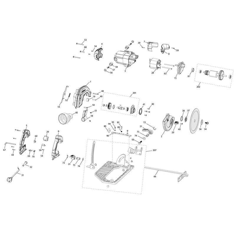 Evolution R165CCL Circular Saw Spare Parts