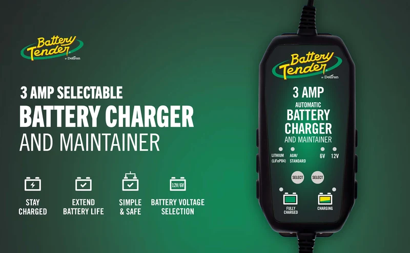 Power Tender® 3 Amp 12V/6V Battery Charger and Maintainer
