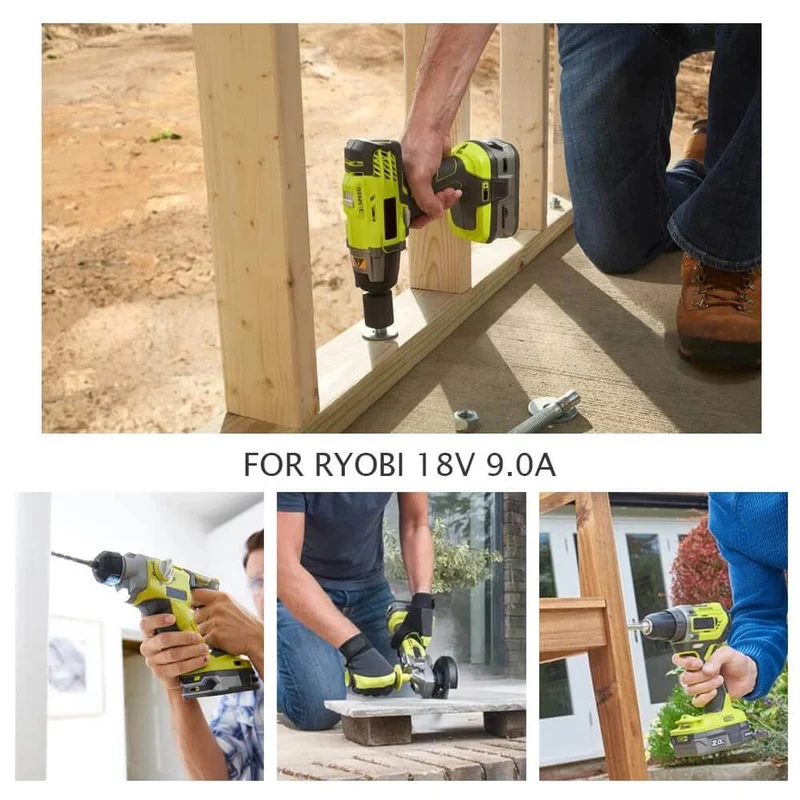 18V 9Ah Ersatzakku für Ryobi Lithium P102 P103 P105 P107 P108 P109 Ryobi ONE+ Cordless Tool