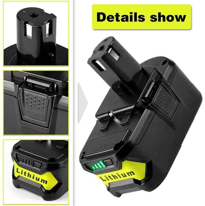 2 STÜCK für Ryobi 18V 5Ah Ersatzakku Lithium P102 P103 P105 P107 P108 P109 Ryobi ONE+ Cordless Tool
